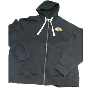 Pennzoil Racing Oil Logo Hoodie XL Black Full Zip Sweatshirt Mens